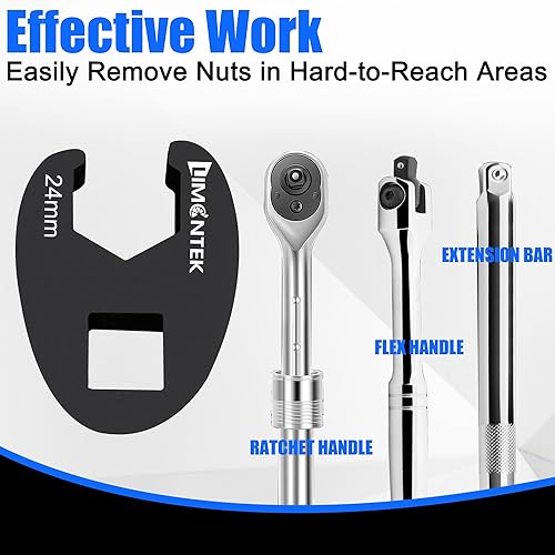 Miniatura 3 de Juego de 15 llaves de pie de gallo de 12 pulgadas y 38 pulgadas, llave métrica de pie de cuervo de 0.315 in-0.945 in, llaves de extremo abierto