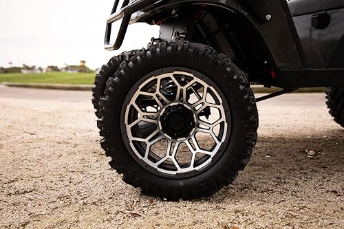 Miniatura 7 de GTW Bravo - Rueda de aluminio para carrito de golf de 14 pulgadas de 14 x 7 pulgadas, 4-4 pernos  Desplazamiento 34 (negro mate)