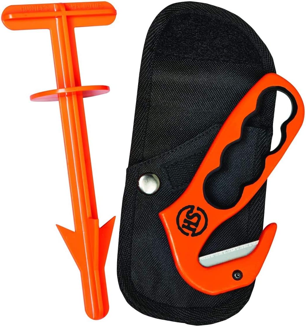 Amazon Hunters Specialties ガット&バットコンボ マルチカラー フィールドドレッシングツール オレンジとブラック