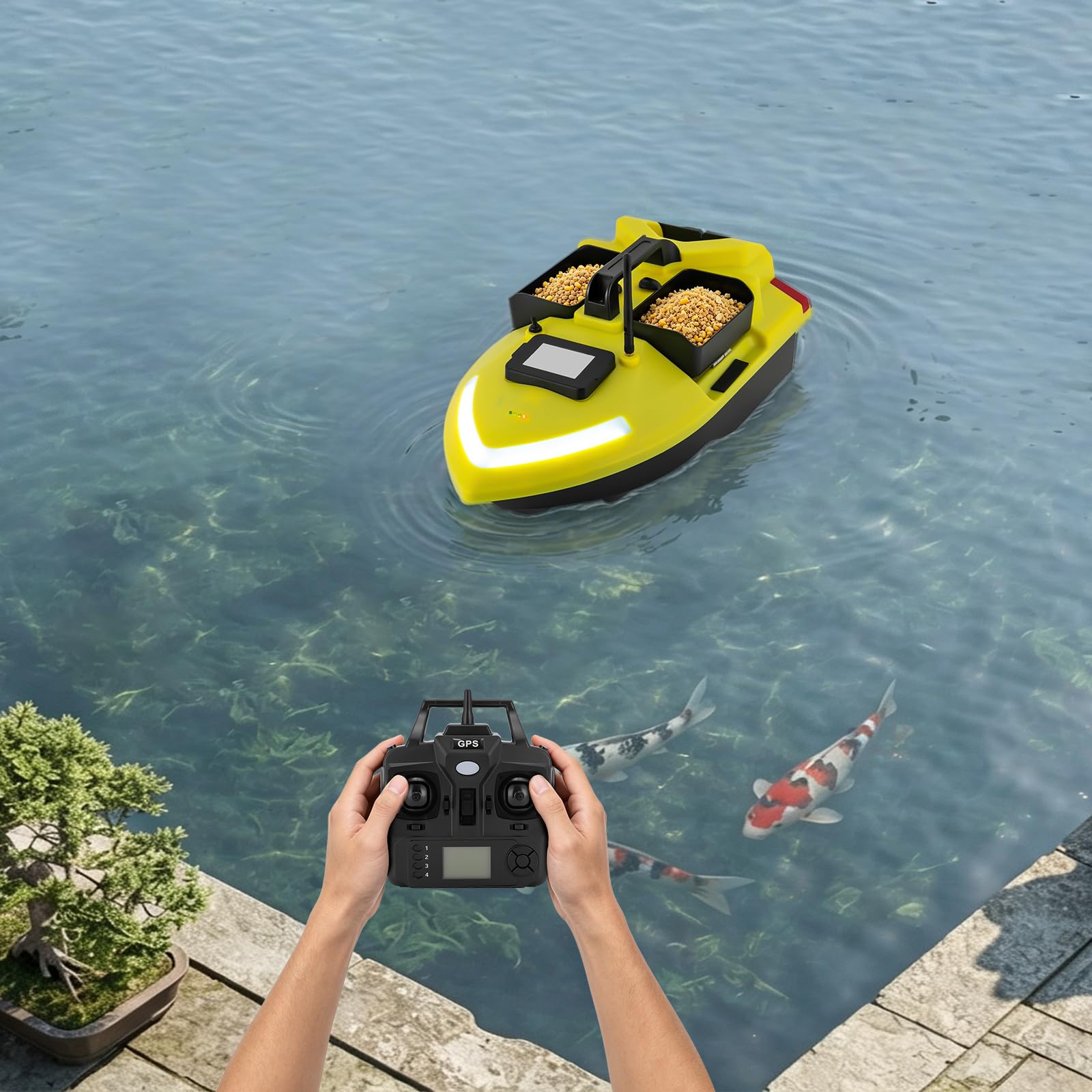 Barco Cebo, Ammorcedor GPS, Buque de control remoto, 500m