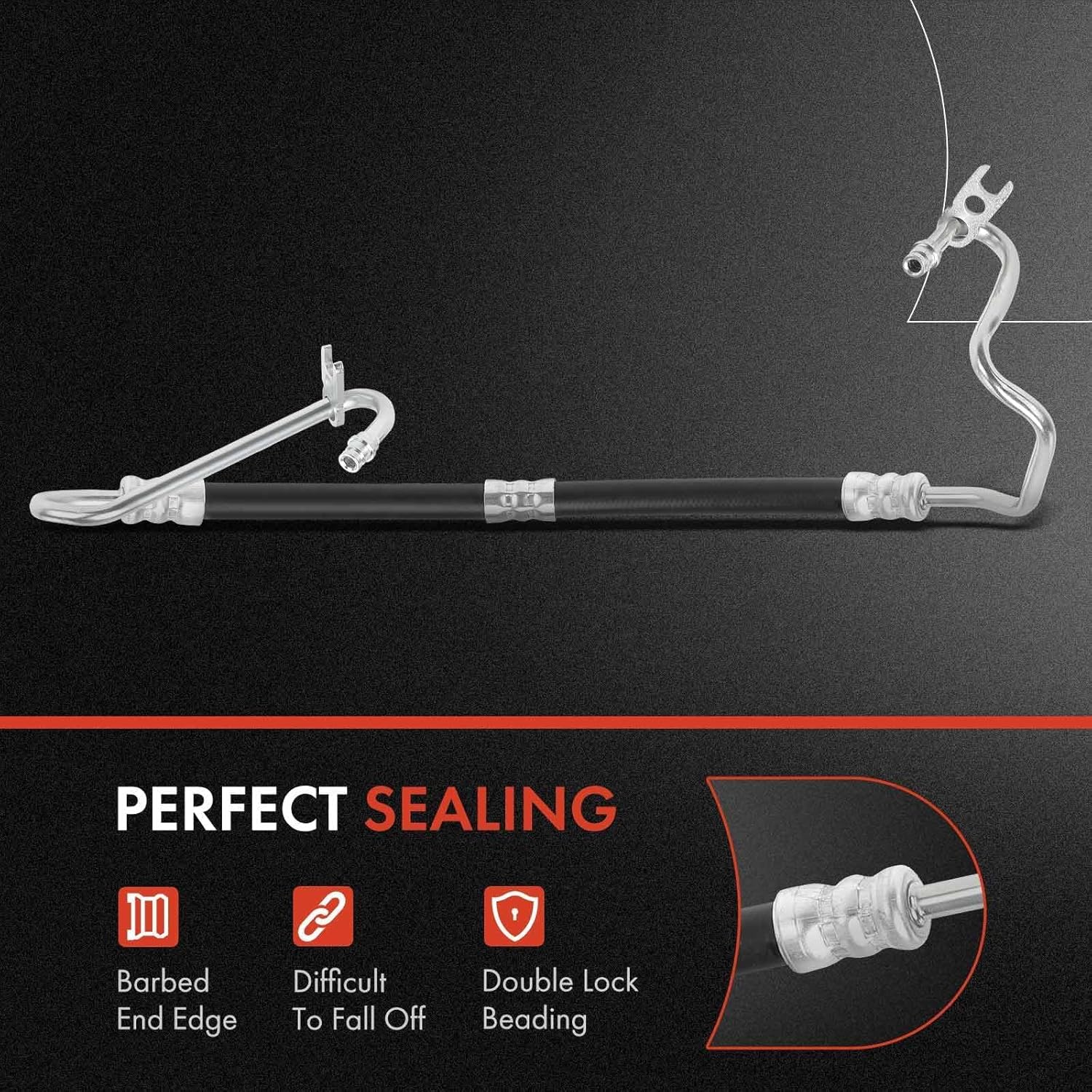 A-Premium Power Steering Pressure Hose Line Assembly Compatible with Saturn Astra 2008 2009, 1.8L, Pump to Rack/Gear