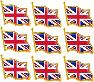 10/20/50/100 Pack Metal Britsh Flag Lapel Pin Waving Union Jack Pins Bulk United Kingdom UK Patriotic Pin Badge Souvenir For Hat Bag Travel Gifts