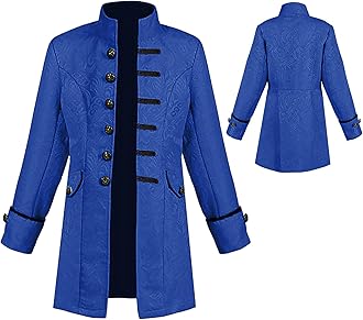 Boy Steampunk Coat Child Medieval Gothic Frock Coat Renaissance Victorian Pirate Viking Costume for Carnival Partit Cosplay Long Sleeves Vintage Boy Jacket - Child