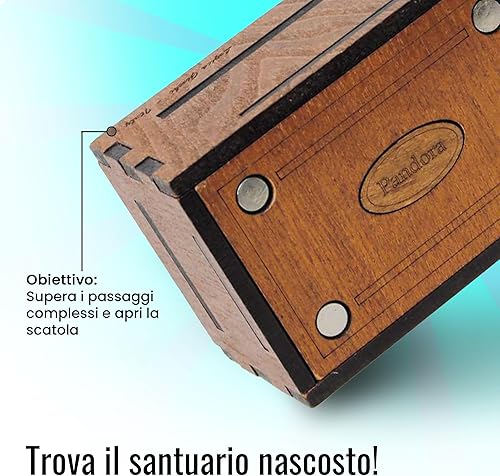 Miniatura 9 de Logica Jeux Art. Pandora Box - The Secret Box - Rompecabezas de madera - Caja secreta - Dificultad increíble 56 - Colección Leonardo da Vinci