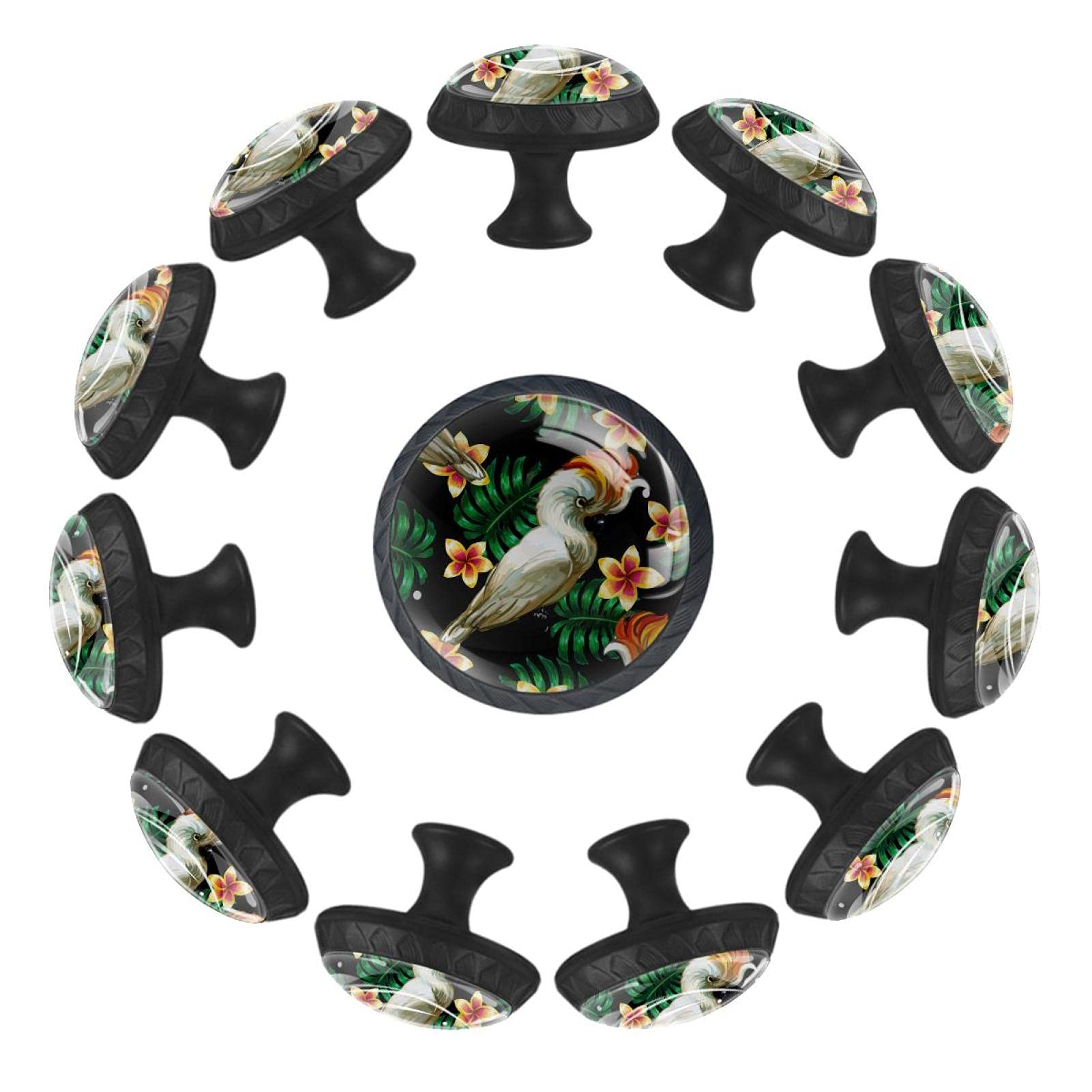 Boutons de tiroir perroquet et frangipanier 35mm pour commode enfant