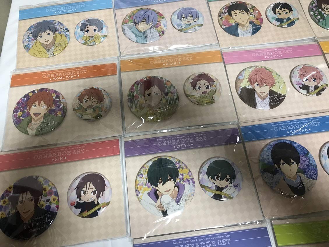 Free! Link up Smile Birthday 缶バッジセット【遙】