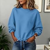 Generic Crewneck Sweatshirts Women Fleece Oversized Y2K – Coffee On The Deck Before The Commute