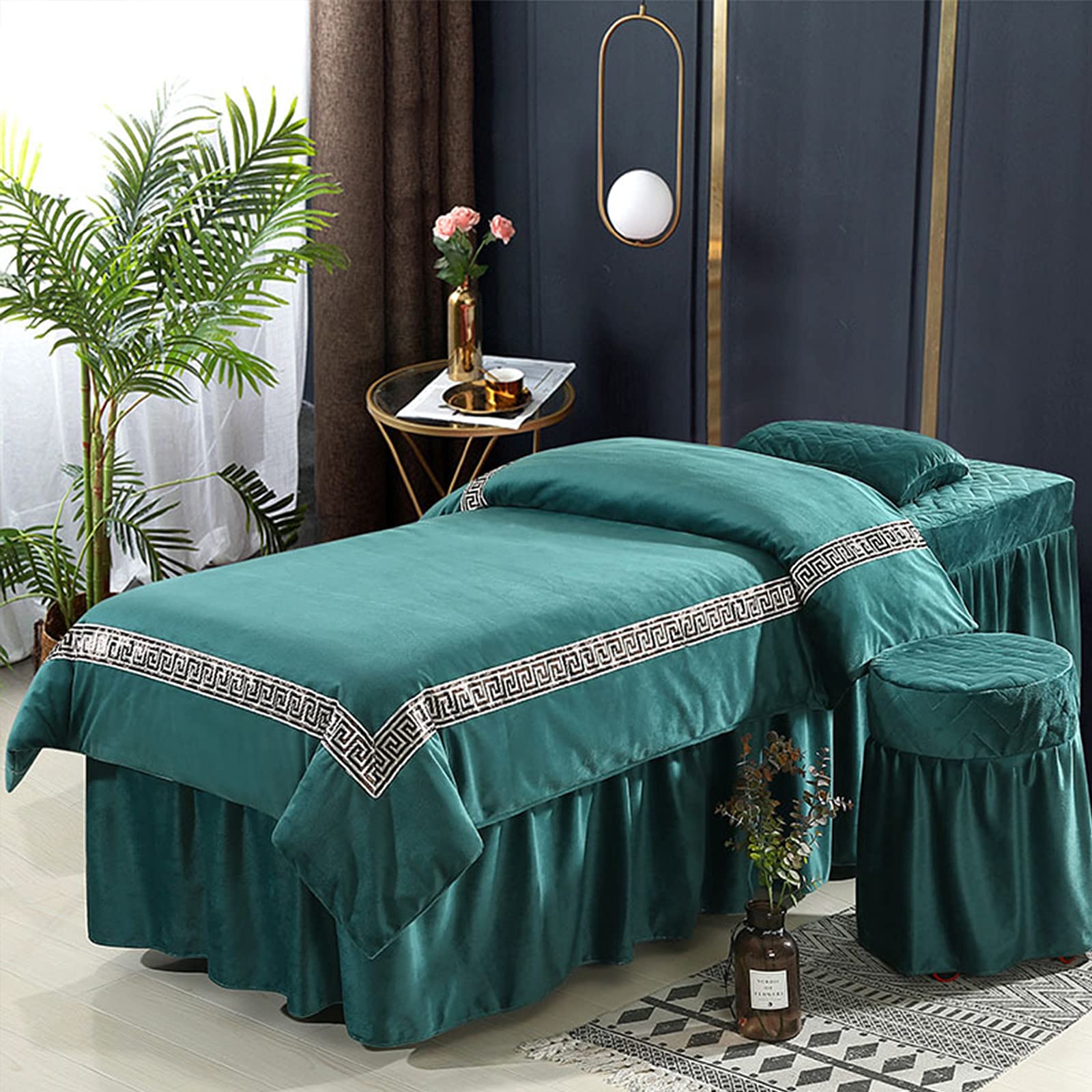 Couvre-lit de massage en velours de cristal épais pour table de spa de luxe 190x80cm