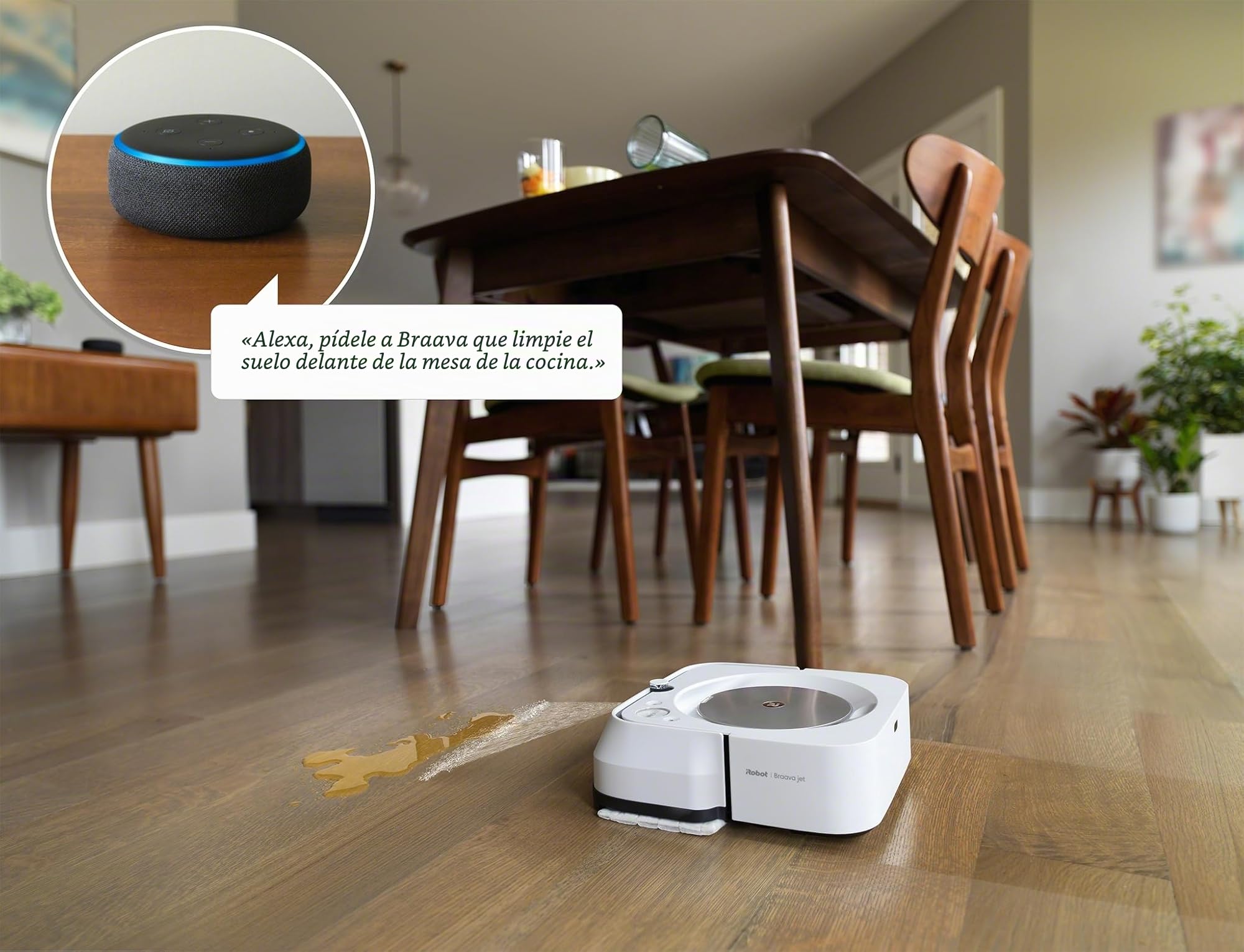 iRobot Braava Jet M6 Robot friegasuelos, Pulverizador de Chorro a presión, Friega, WiFi, App