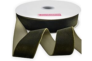 Nylon Moss Green Velvet Ribbon