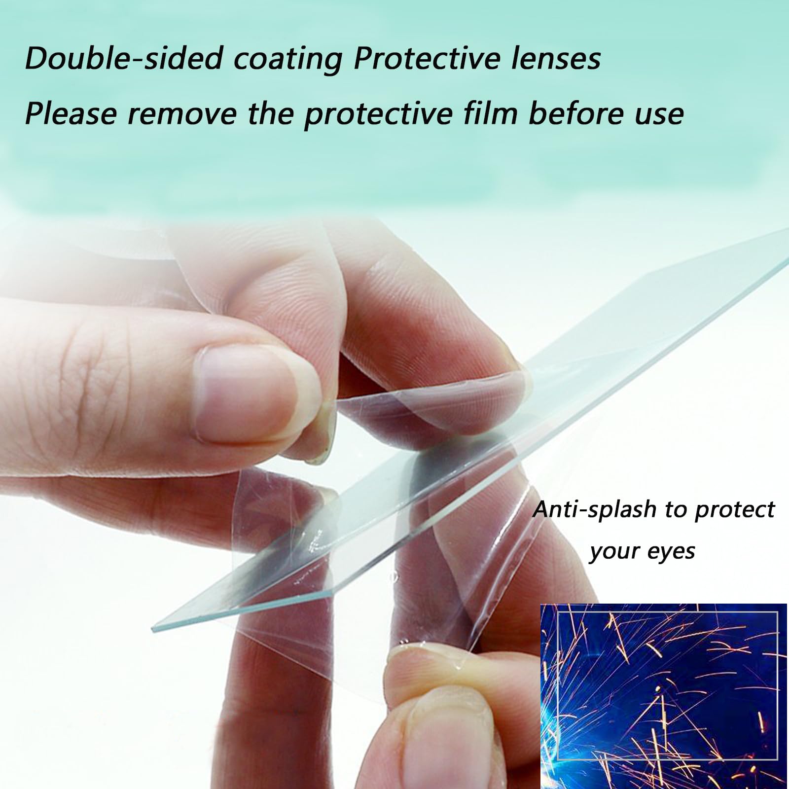 20 lentes protectoras de repuesto para lentes de soldadura, 4.5 x 5.25 x 0.04 pulgadas, cubiertas de lente transparente para casco de soldadura con oscurecimiento automático solar