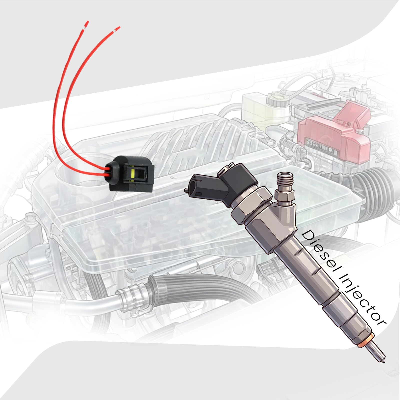 4 connettori diesel a 2 poli per Bosch A1685452928 1685452928 50290937 L-BW50290937​ 1967412-2