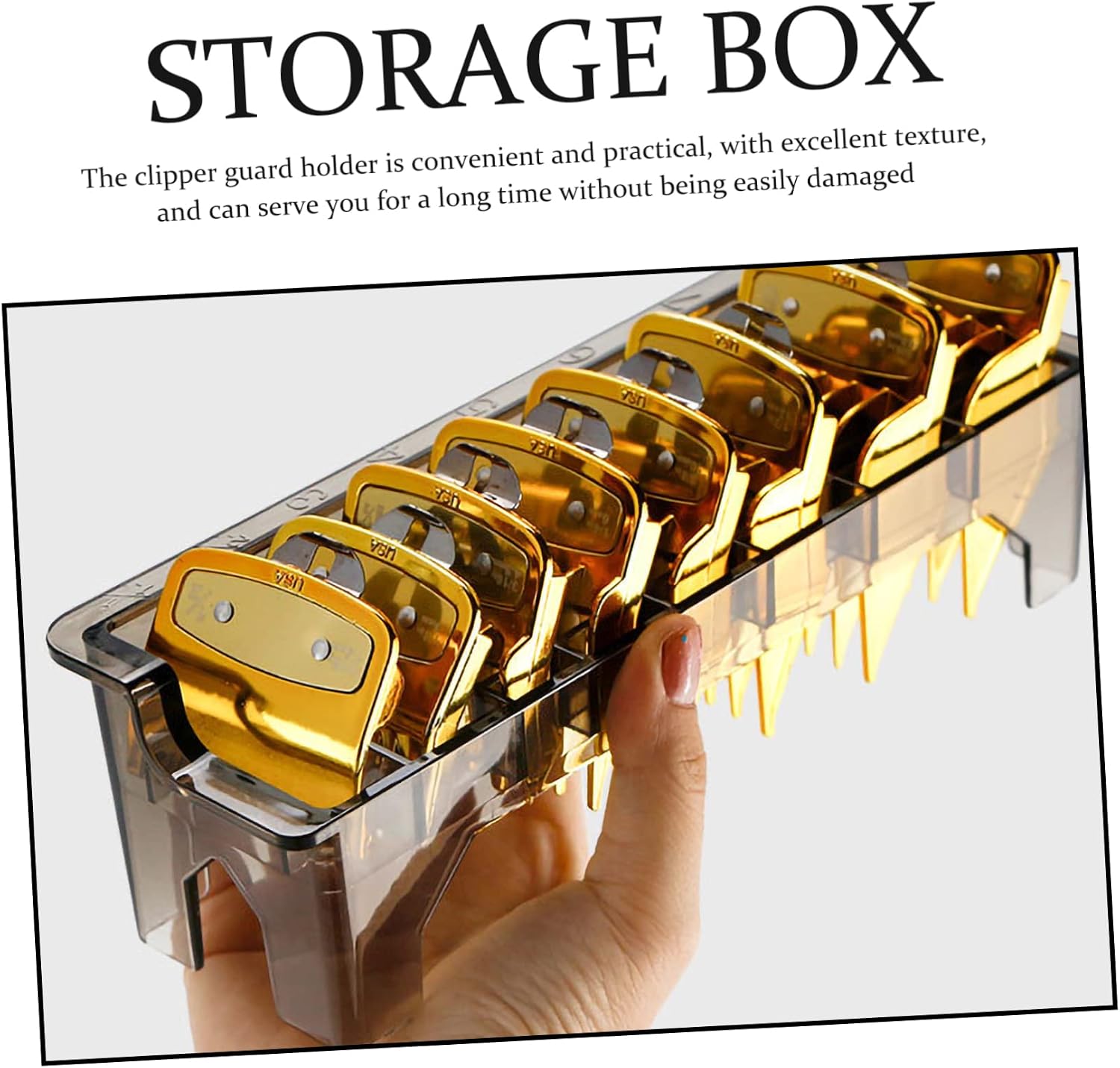 Clipper Guard Storage Box Durable Plastic Guide Comb Holder for Barbershops Salons Home Use Compact Design with Easy Organization for Hairdressing Tools