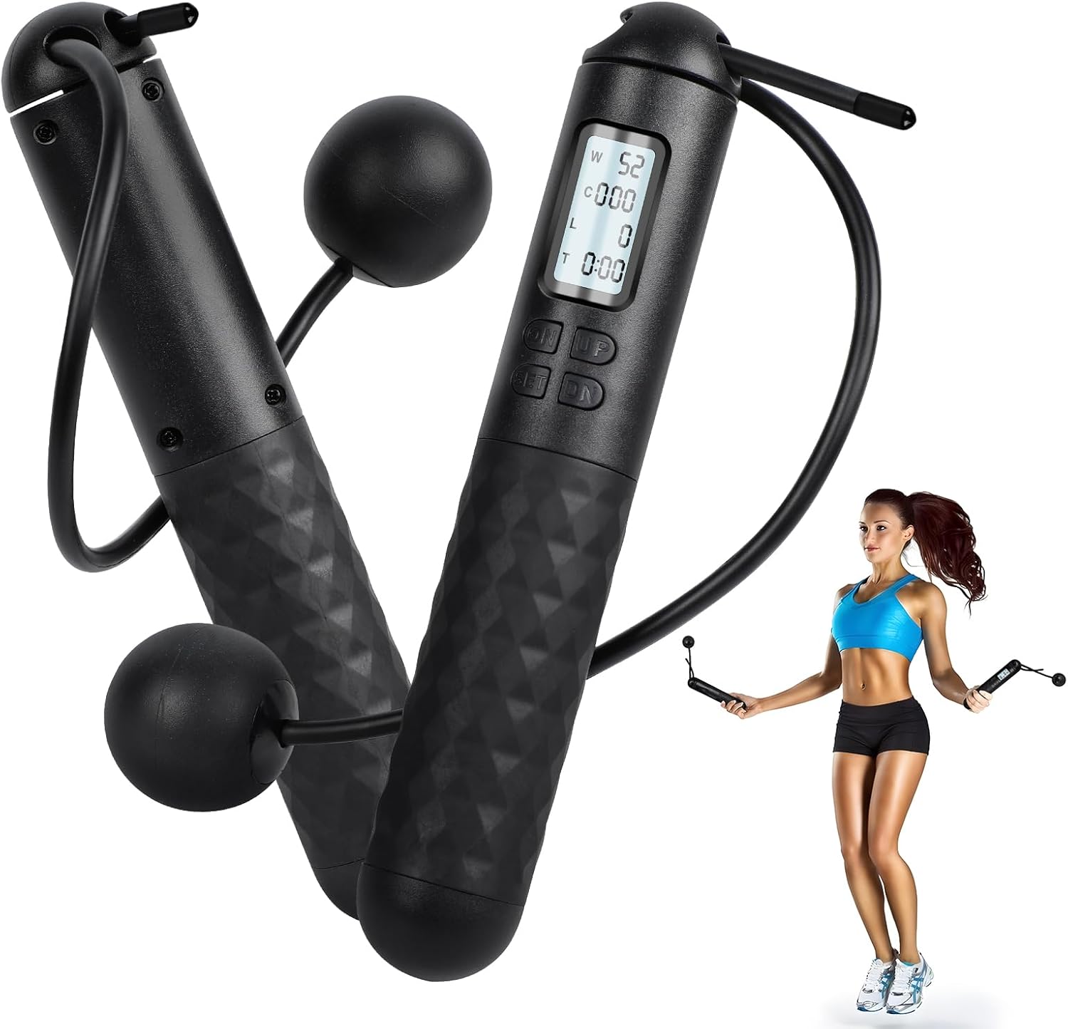 Amazon.com : Skipping Rope With Counter, Cordless Jump Rope ...