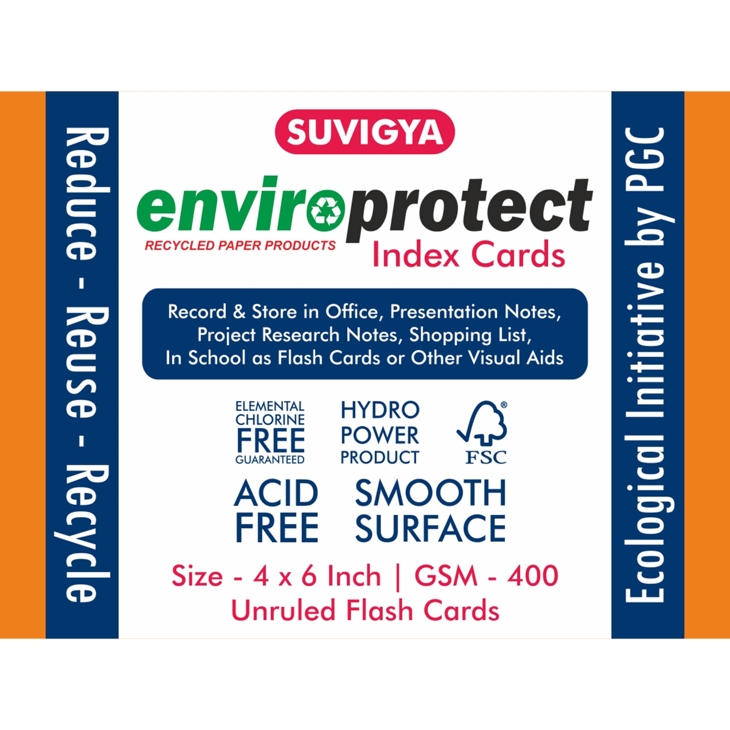 Large Index Flash Cards - 50 Sheets, Ivory Cardstock -3