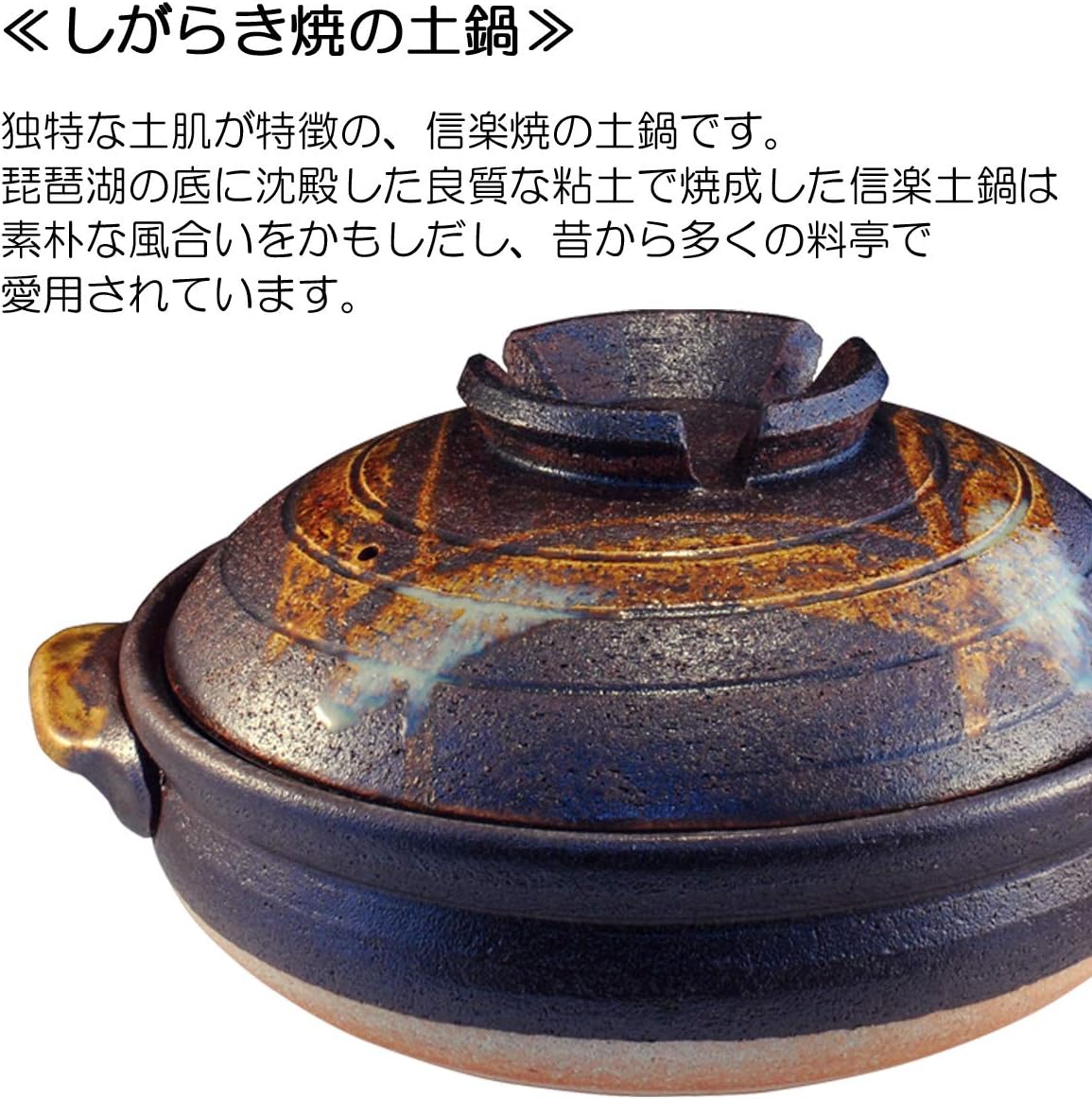 九谷焼 9号土鍋 宝尽し 九谷和窯の手作りの蓋と本場萬古焼