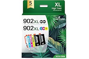 5-Pack 902XL 902 Ink Cartridges Replacement for HP 902XL OfficeJet Pro 6950 Printers
