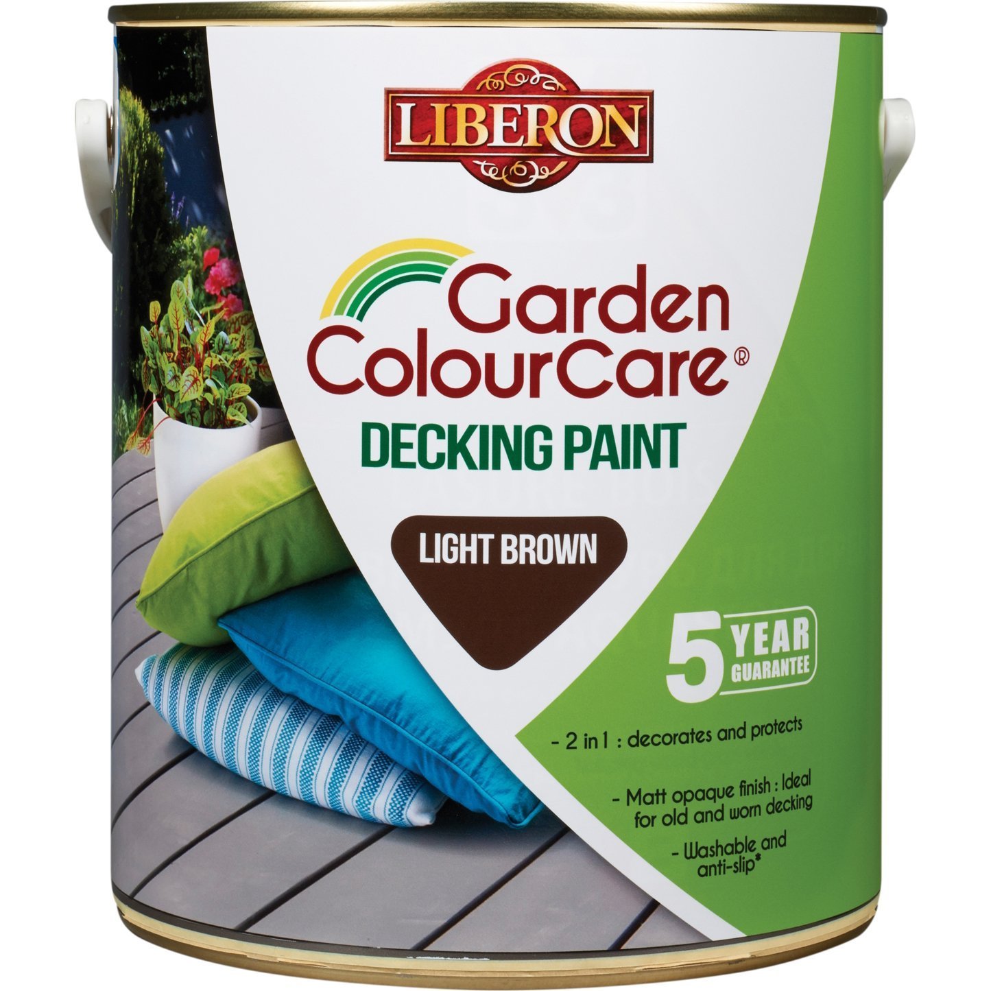 Liberon Decking Paint Light Brown 2.5 litre