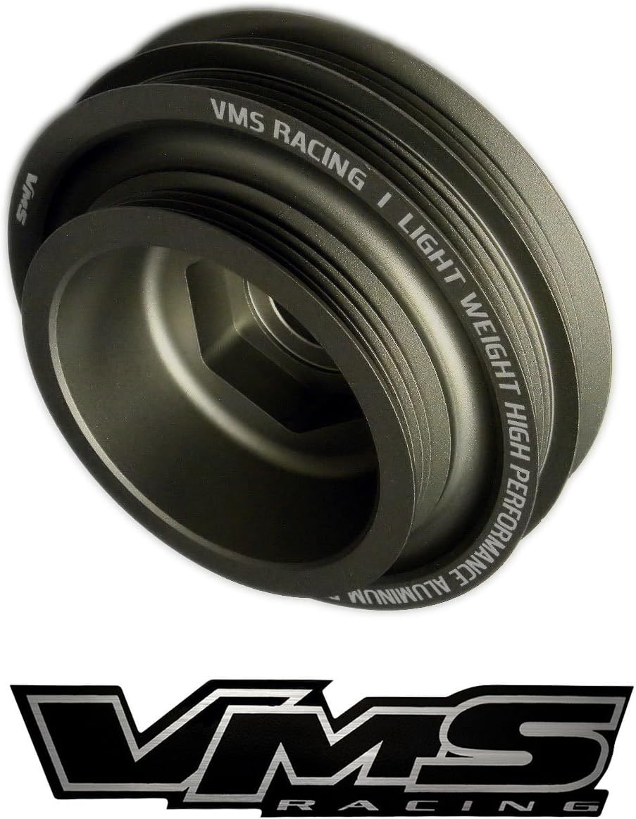 97-01 VMS Racing Light Weight Billet Aluminum Crankshaft CRANK PULLEY for Honda CRV B20Z and B20B (NO DIFFERENT SIZED BELTS NEEDED) 1997-2001
