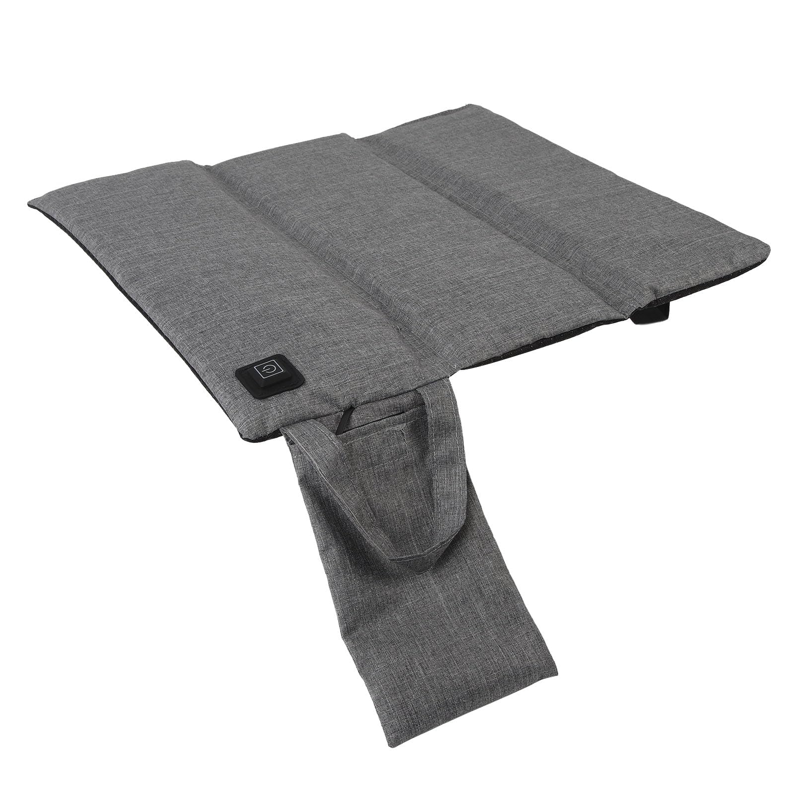 Tragbares Beheiztes Sitzkissen, Einstellbare Temperatur, Faltbares USB-Heizsitzkissen, Mattiertes Hellgrau f¨¹r Stadioncamping, Outdoor, Sporterevents, Picknicks, Live Konzerte