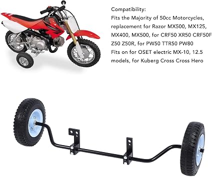 8inch Dirt Bike Training Wheel, Adjustable Training Wheels 1602 UT H Universal Off Road Wheels Replacement for Razor MX500 MX125 MX400 MX500 