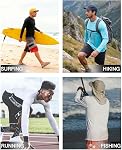 NEYOUQE Rash Guard Chemises de protection solaire UPF 50+ manches longues T-shirt rapide à sec pêche à l'eau athlétique pour homme
