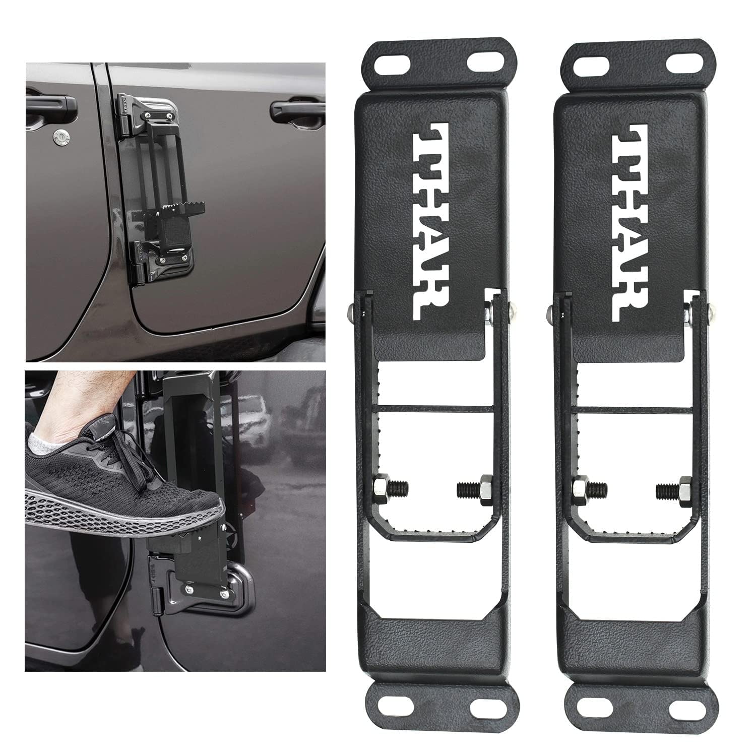 THE ADVENTURE GARAGE Mahindra Thar 2023 Door Hinge Step with Folding