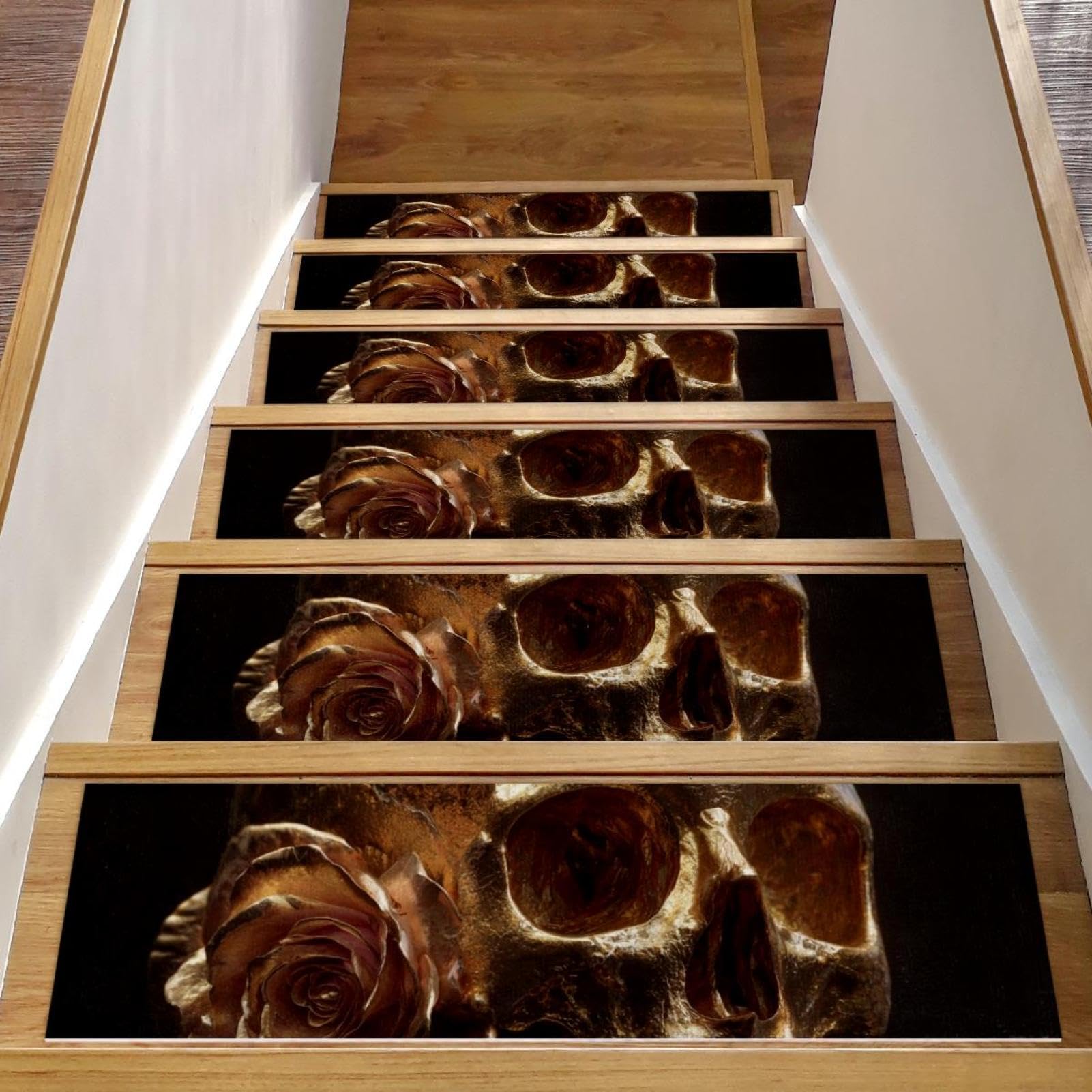 Marche d'escalier autocollante lavable et réutilisable lot de 15 pièces