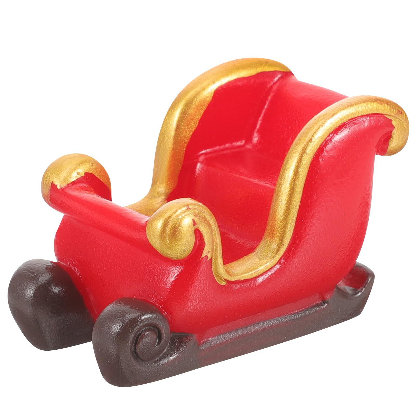 VILLCASE Mini Christmas Sleigh Ornament, Red Santa Sleigh Decorations