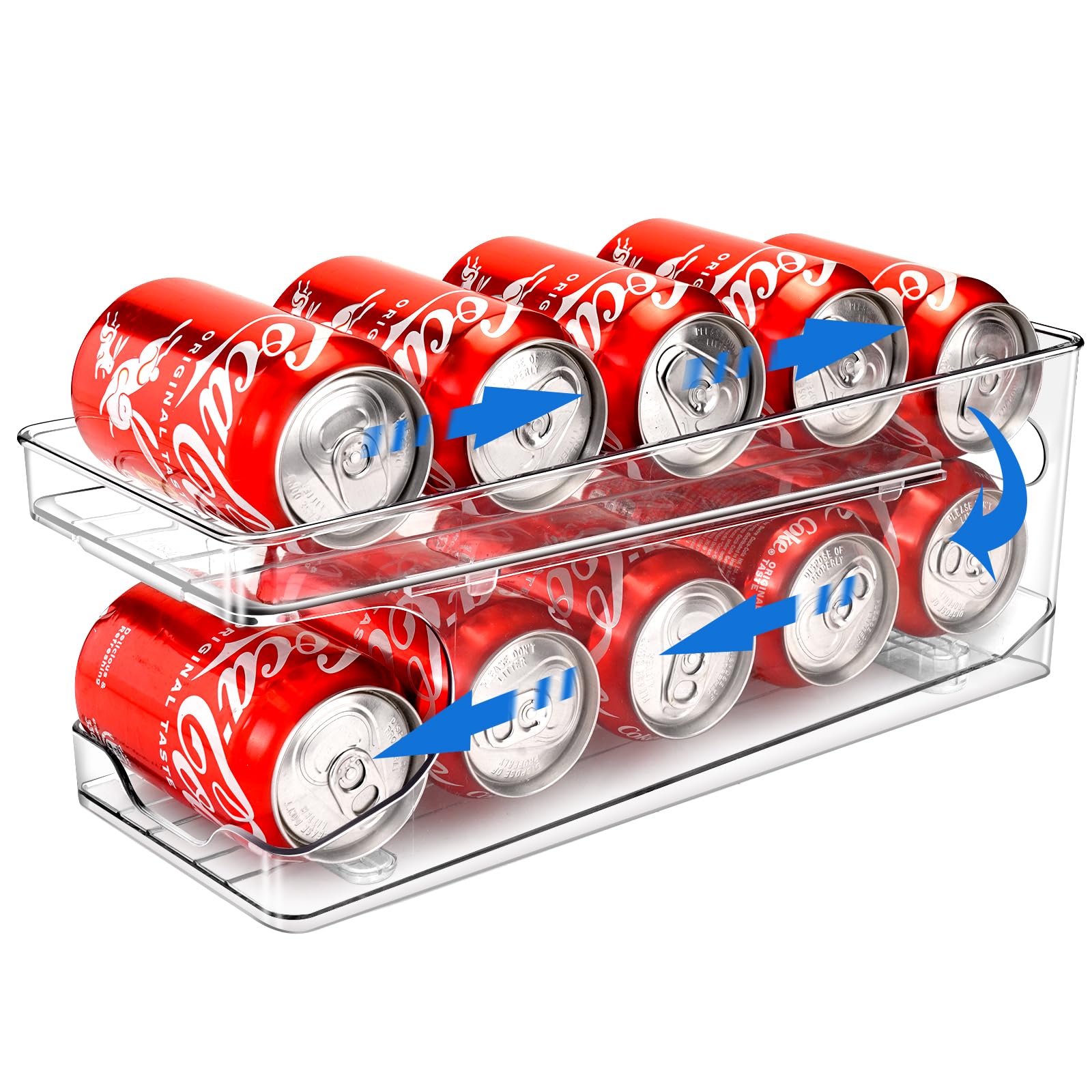 BingoHive Automatico Dispenser Lattine Frigorifero Organizer Birra Lattina Organizzatori Per Frigo Cucina Dispensa Controsoffitto 25 Bottiglie Di Birra Soda Bevande 330ML 440ML 500ML Organizzatore - Foto 4