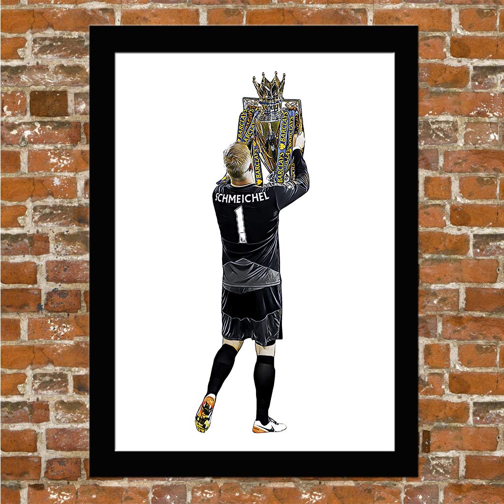 Leicester City - Kasper SCHMEICHEL Framed Illustration Print Poster