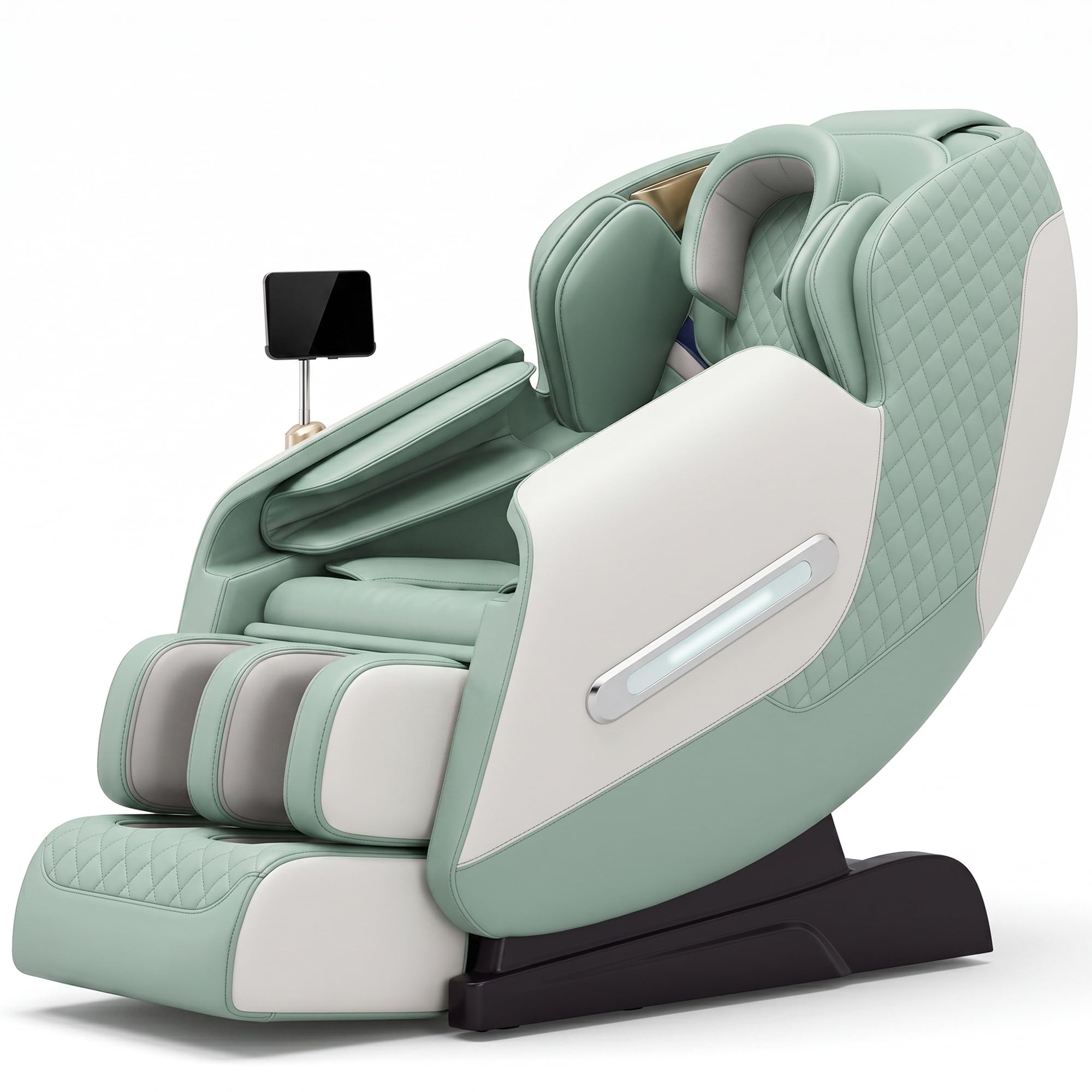 Poltrona Massaggiante 4D Zero Gravity con Binario SL, Chip AI, 25 Modalità, Airbag Full Body, Calore, Altoparlanti Bluetooth, Touch Screen LCD(Groen)