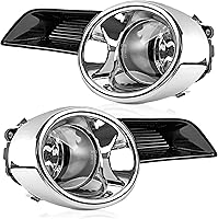 Vista 1 de RP Remarkable Power, Luces antiniebla para Highlander 2008 2009 2010 2011 con bisel negro, cromo, con arnés de cableado y interruptor, lente