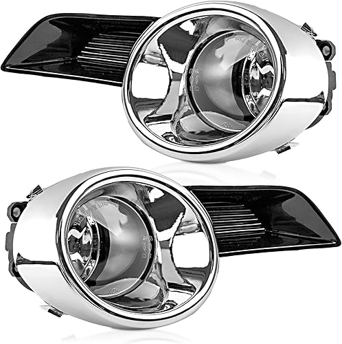 RP Remarkable Power, Luces antiniebla para Highlander 2008 2009 2010 2011 con bisel negro, cromo, con arnés de cableado y interruptor, lente