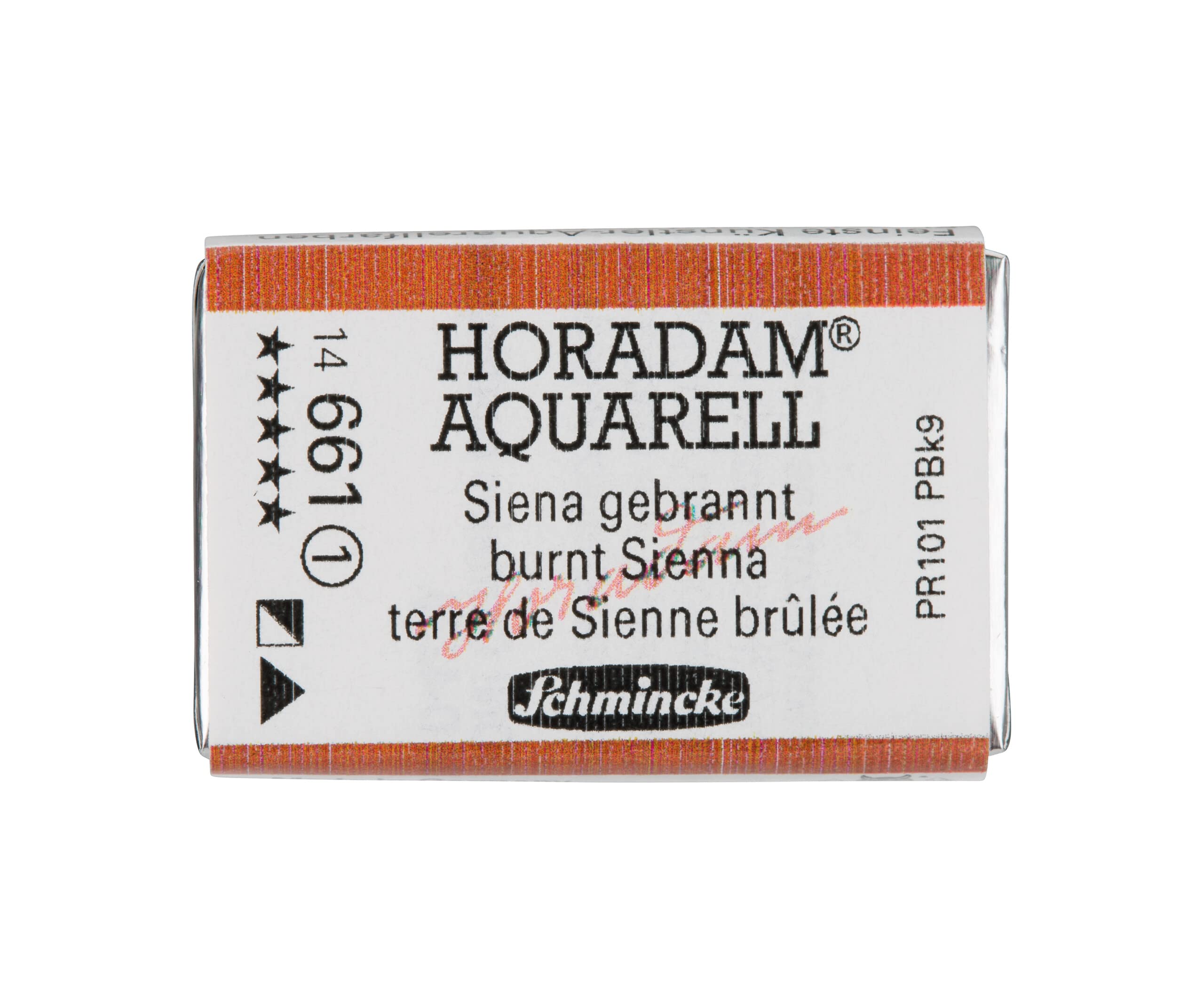 Schmincke 661 Burnt Siena - Horadam® Aquarell - Finest Artists' Watercolours, 661 Burnt Sienna, 14 661 043, 1/1 Pan