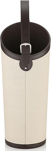 Soporte de cuero para paraguas para pasillo, soporte de bastón para entrada, gran capacidad, 9.84 x 22.44 pulgadas, puede almacenar 10 paraguas de