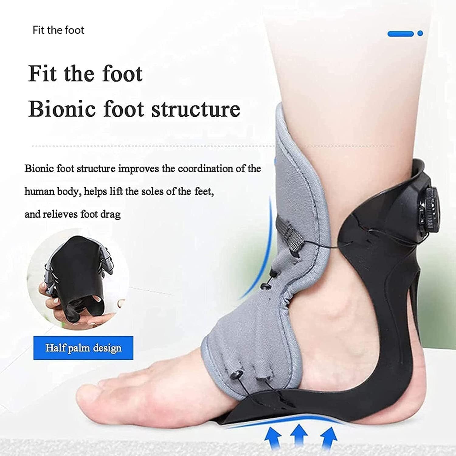 Orteza stawu skokowo-stępowego, Ankle Drop Adjustable Foot Supports Stabiliser For Flaccid And Dorsiflexion Movement(Left,S)