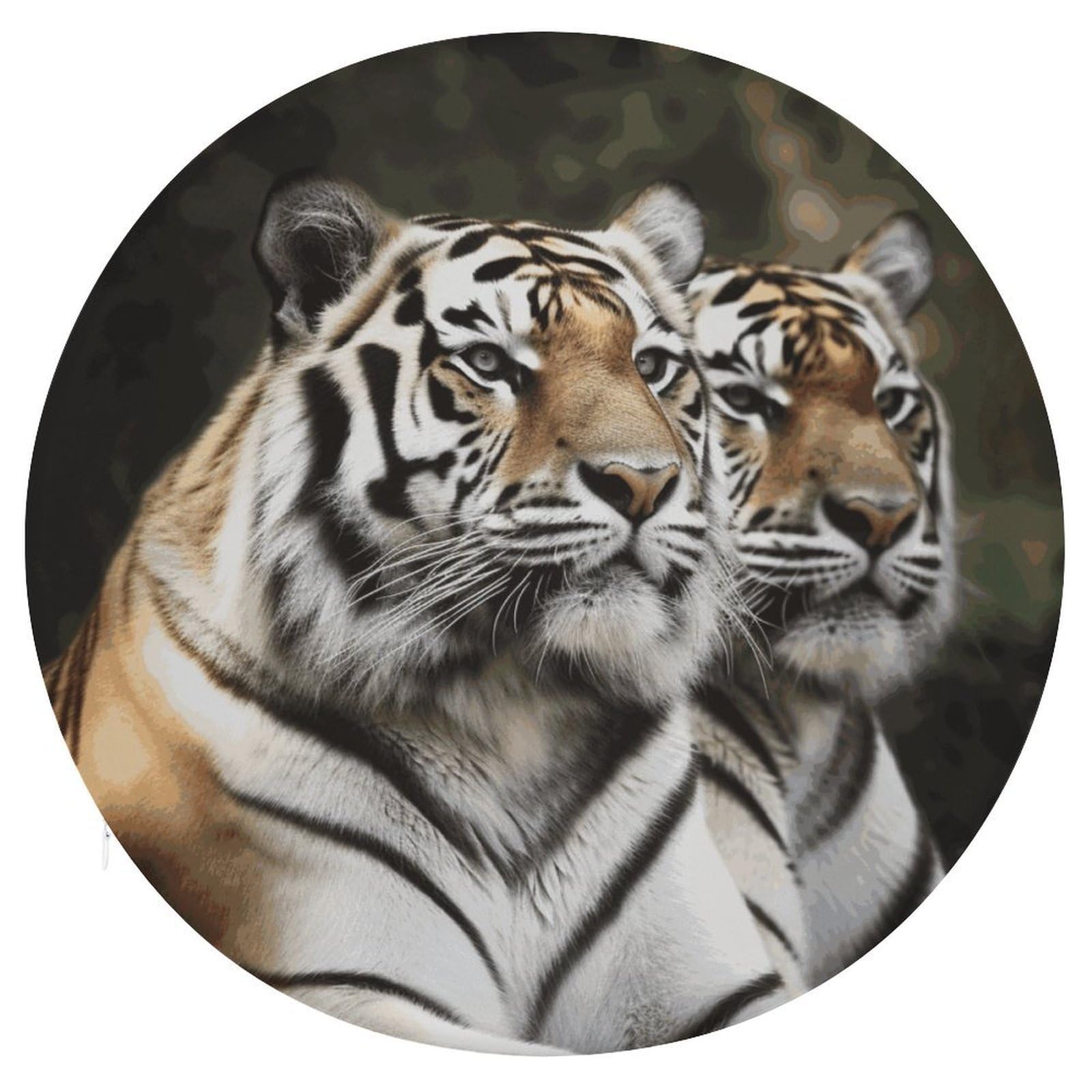 Wsoihfec Style Majestic Tiger Seat Cushion Round Chair Pad