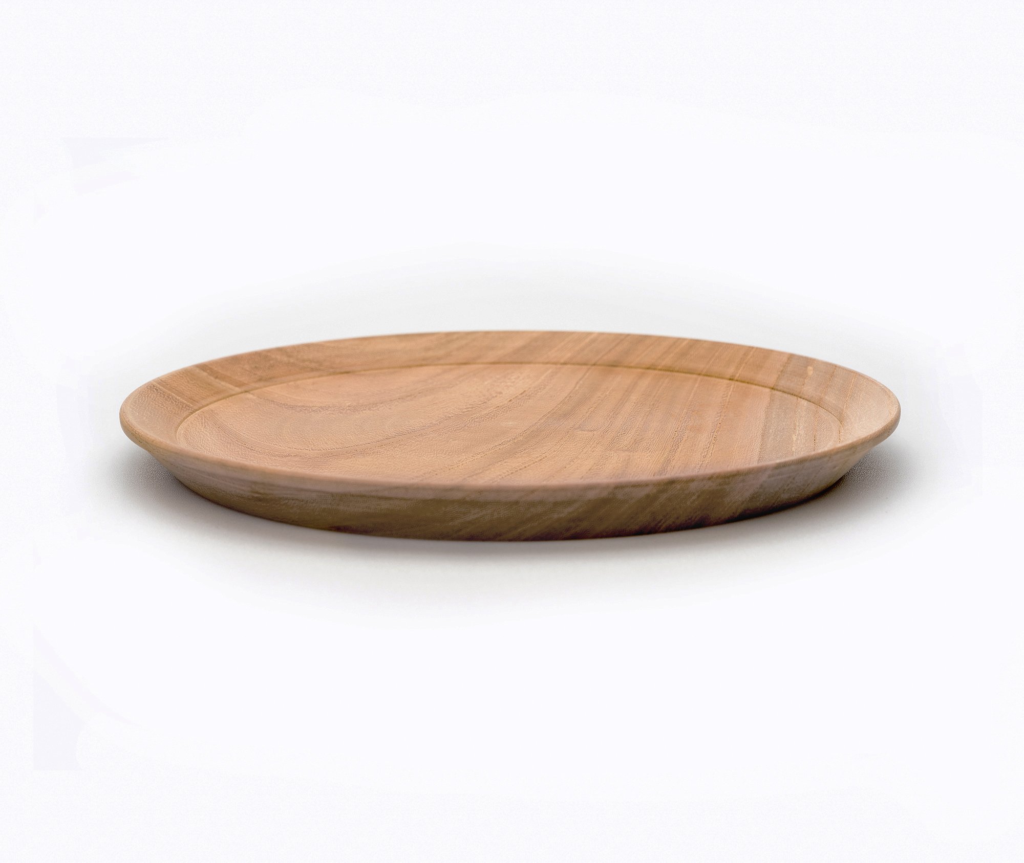 En Bois Rond Plateau De Service Du Thé Zelkova