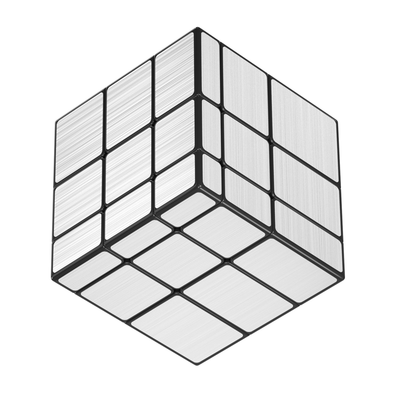 Roxenda Cubo de velocidad de espejo plateado, rompecabezas irregular de 3 x 3 pulgadas, cubo mágico para niños, cubo de rompecabezas secuencial suave de 3 x 3 juguetes para diversión rápida para niños