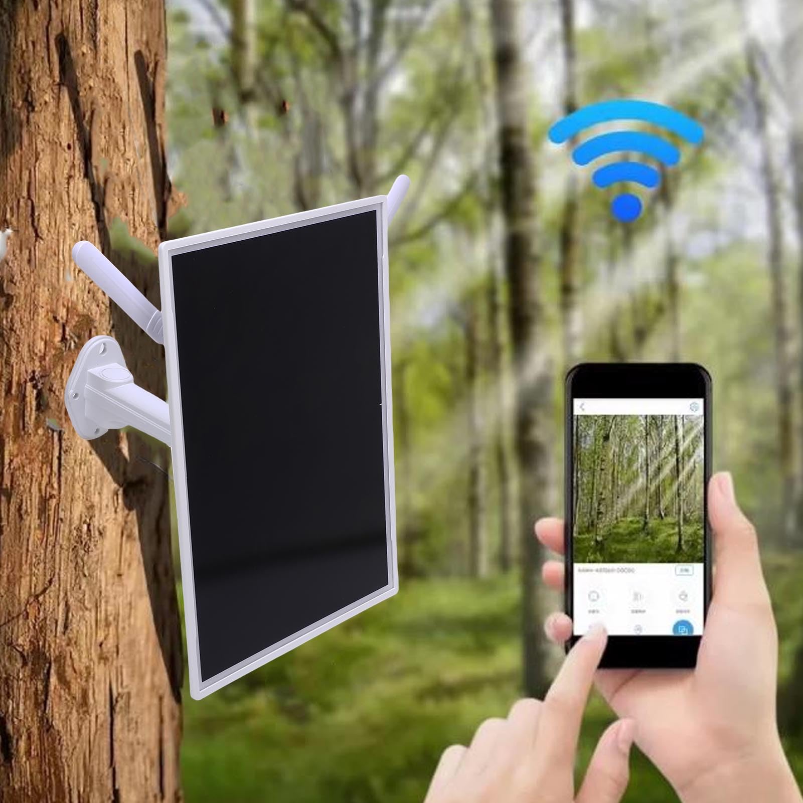 Greensen Router WiFi Esterno con Pannello Solare, Portatile 15W, Batteria 20000mAh, Modem Router 4G LTE Impermeabile IP66 per Campeggio, Aree Esterne
