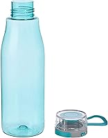 Vista 2 de Tienda Basics Botella de agua Tritan con tapa de acción, 24 onzas, paquete de 2, azul y morado