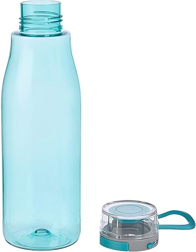 Miniatura 2 de Tienda Basics Botella de agua Tritan con tapa de acción, 24 onzas, paquete de 2, azul y morado