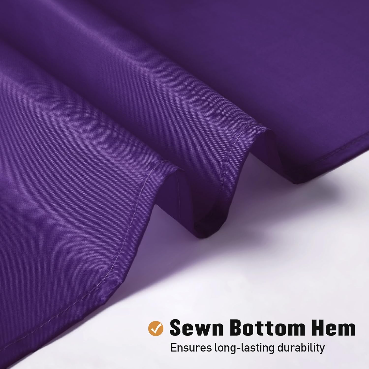 MitoVilla 2 Pack Purple Fabric Shower Curtain Liner - 72" W x 72" H, Simple Shower Curtain or Liner for Modern Neutral Hotel Bathroom Decor, Waterproof Cloth & Hotel Quality