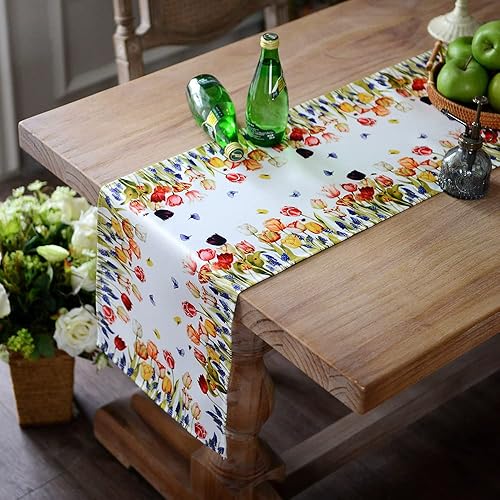 Miniatura 29 de ARTABLE Mantel cuadrado de primavera y verano con estampado de flores vintage para Pascua, pícnic, al aire libre, hogar, vacaciones, comedor, cocina