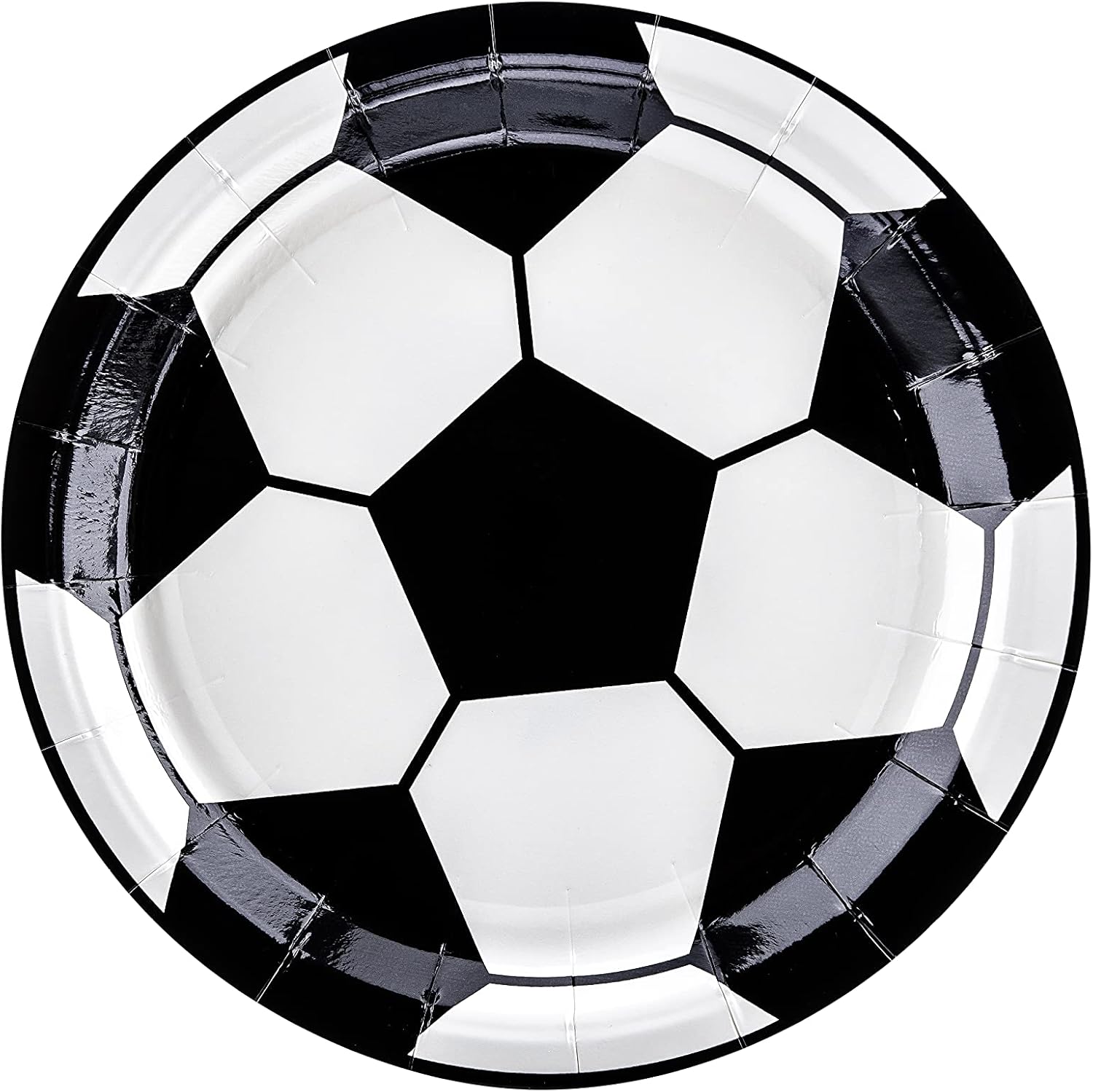 6Pk 18Cm Football Round Plates
