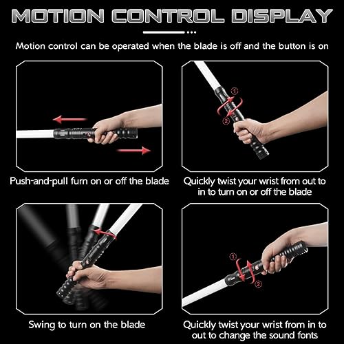 Miniatura 7 de Sables de luz de duelo sable de luz FX suave con control de movimiento sable FX cambiable de 12 colores 12 fuentes de sonido espadas de sable de
