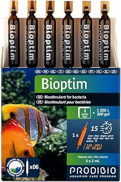 Prodibio Bioptim, Nutrients for Bacteria, Salt Water, 6/1 mL vials, 30 gal and up