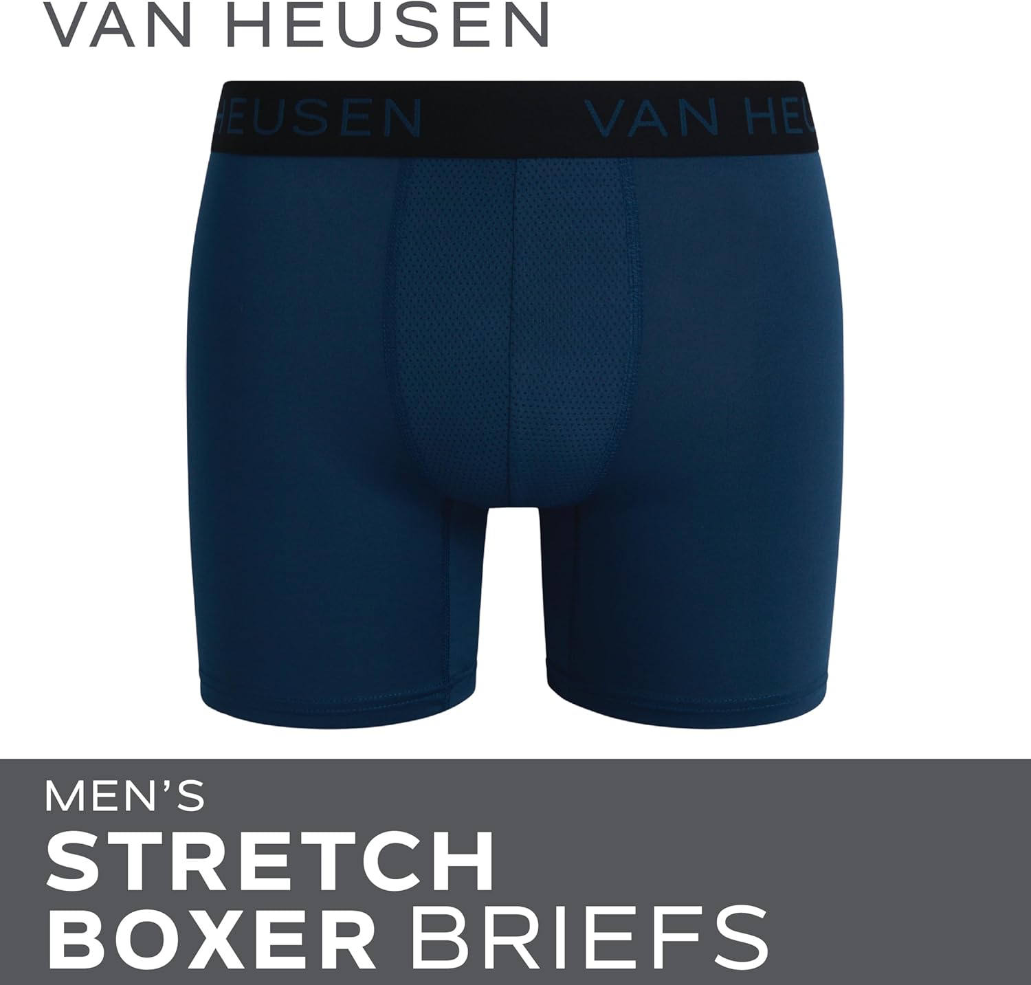 Van Heusen Mens Boxer Briefs - 6 Pack 6'' Inseam Soft Stretch Mens Underwear Boxer Briefs with Contour Pouch - Image 3