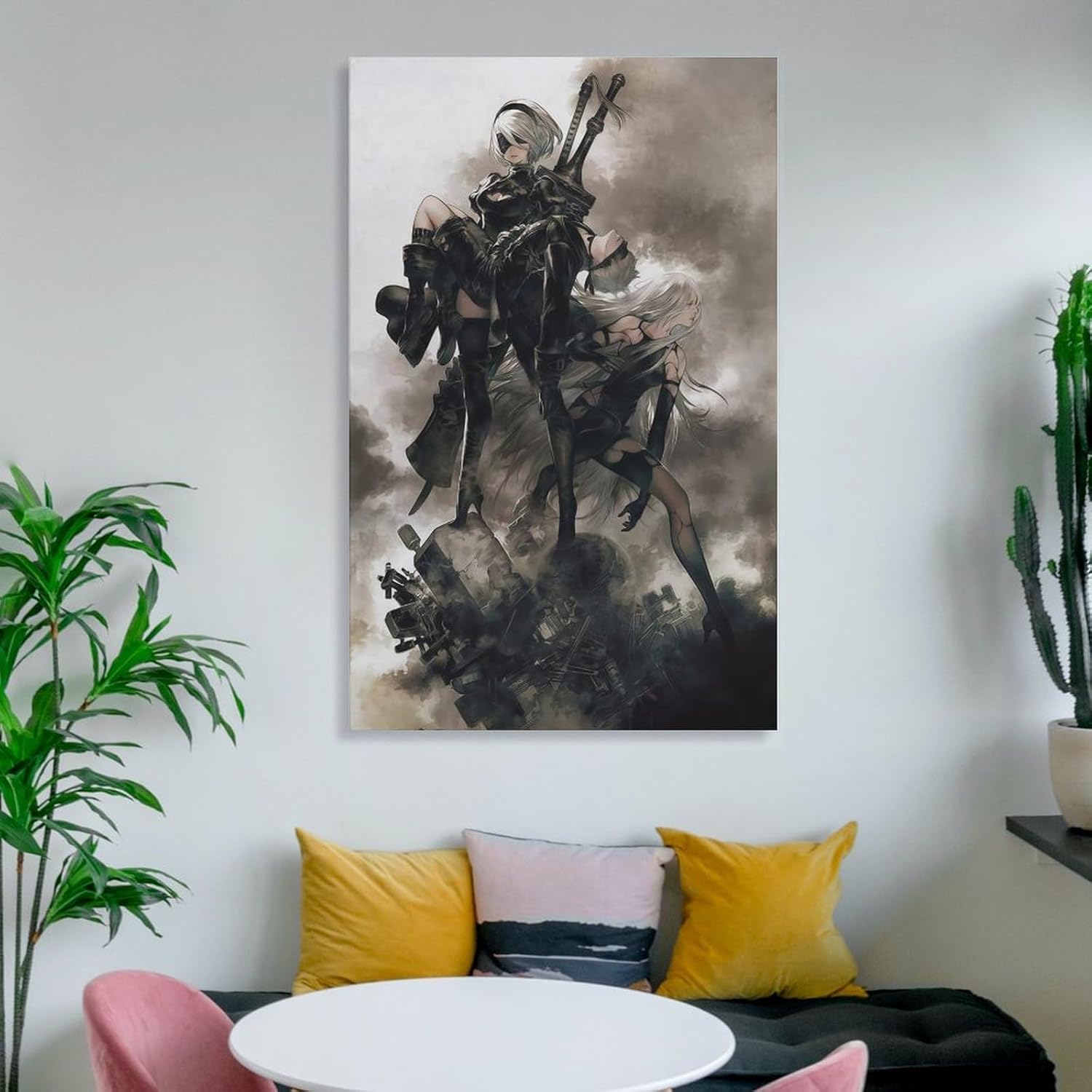 絵画 インテリア ニーアオートマタ 絵画ポスター 壁アート プリント リビング 寝室 ダイニングルーム バスルーム ホーム装飾16x